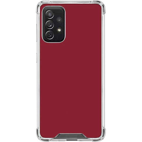 Burgundy Solid Galaxy A72 5G Clear Case